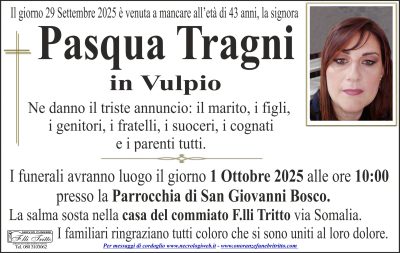 29 9 tragni pasqua