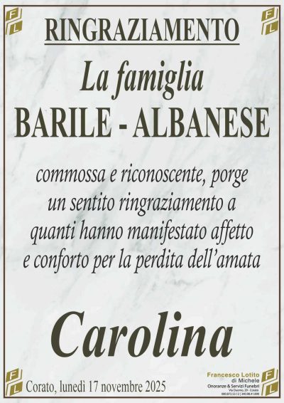 ALBANESE Carolina rinraziamento FL MARMO LOGO OK
