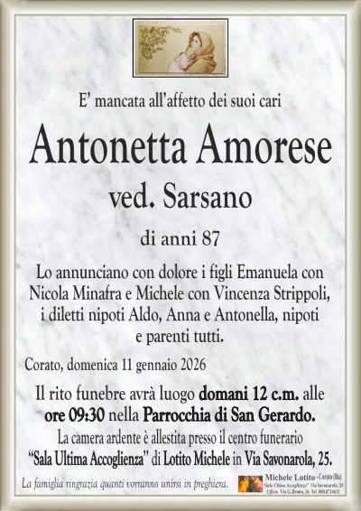 AMORESE Antonetta ANNUNCIO ML CL