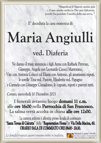 ANGIULLI Maria ANNUNCIO ML MARMO CL