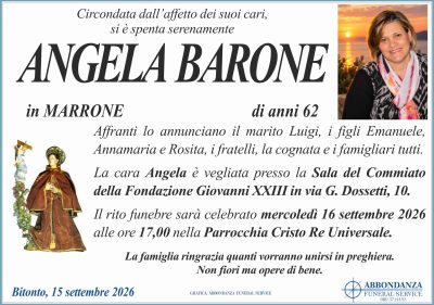 ANNUNCIO - ANGELA BARONE
