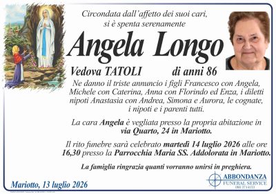 ANNUNCIO - ANGELA LONGO