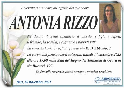 ANNUNCIO - ANTONIA RIZZO