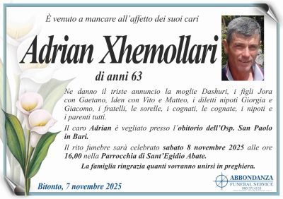 ANNUNCIO - Adrian Xhemollari