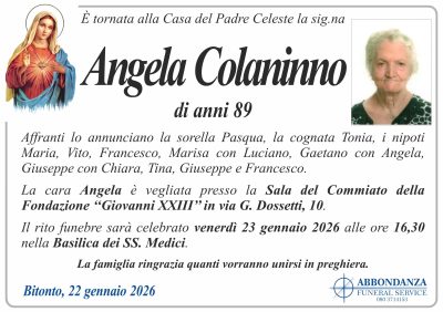 ANNUNCIO Angela Colaninno