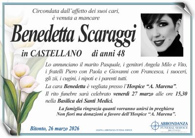 ANNUNCIO - Benedetta Scaraggi
