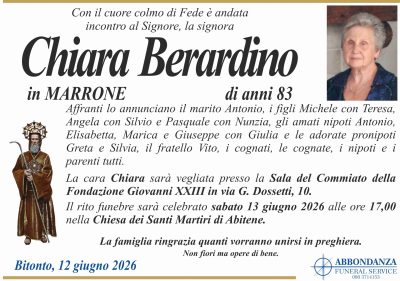 ANNUNCIO - CHIARA BERARDINO