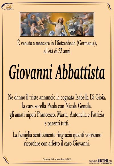 ANNUNCIO COMMISSIONE Giovanni Abbattistaa_Germania_ senza foto