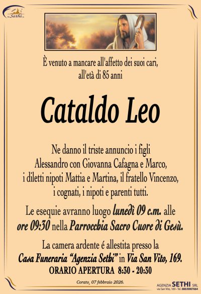 ANNUNCIO Cataldo Leo senza foto