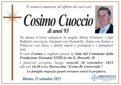 ANNUNCIO - Cosimo Cuoccio