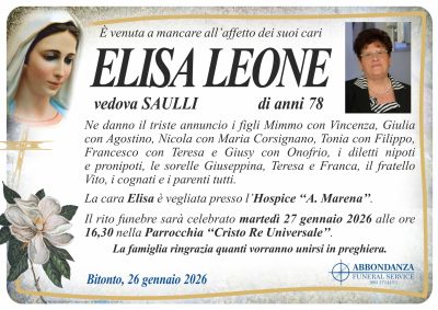 ANNUNCIO - ELISA LEONE