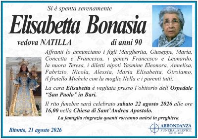 ANNUNCIO - ELISABETTA BONASIA