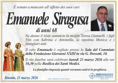 ANNUNCIO - EMANUELE SIRAGUSA