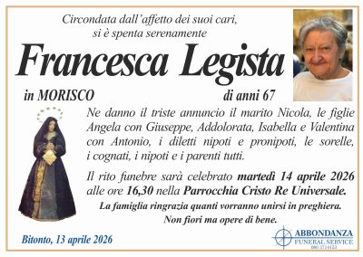 ANNUNCIO - FRANCESCA LEGISTA