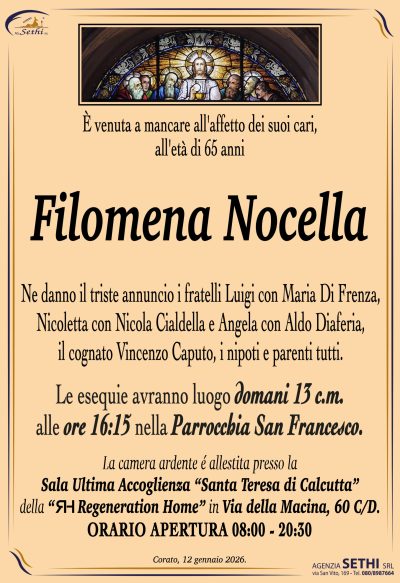 ANNUNCIO Filomena Nocella senza foto