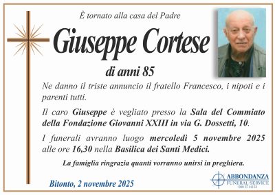 ANNUNCIO - GIUSEPPE CORTESE