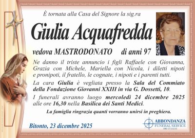 ANNUNCIO - Giulia Acquafredda