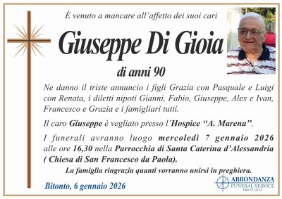 ANNUNCIO - Giuseppe Di Gioia