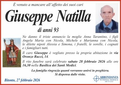 ANNUNCIO Giuseppe Natilla