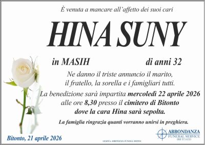 ANNUNCIO - HINA SUNY