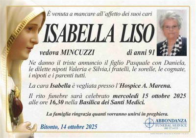 ANNUNCIO - ISABELLA LISO