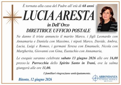 ANNUNCIO - LUCIA ARESTA