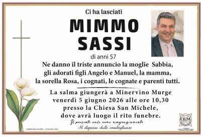 ANNUNCIO LUTTO MIMMO SASSI