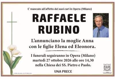 ANNUNCIO LUTTO RAFFAELE RUBINO