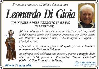ANNUNCIO - Leonardo Di Gioia