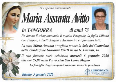 ANNUNCIO - MARIA ASSUNTA AVITTO