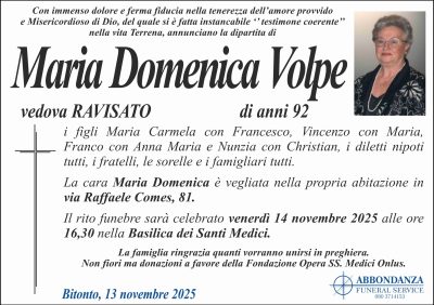 ANNUNCIO - MARIA DOMENICA VOLPE