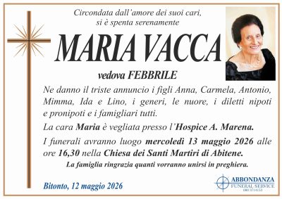 ANNUNCIO - MARIA GAETANA VACCA