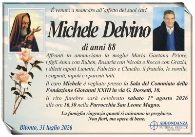 ANNUNCIO - MICHELE DELVINO