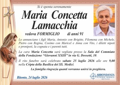 ANNUNCIO Maria Concetta Lamacchia