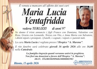 ANNUNCIO Maria Lucia Ventafridda