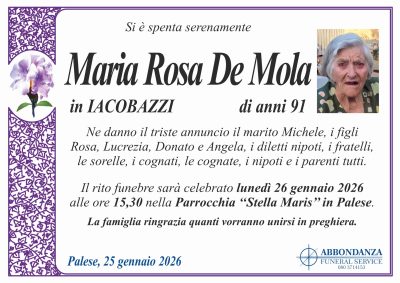 ANNUNCIO - Maria Rosa de Mola