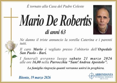 ANNUNCIO - Mario De Robertis