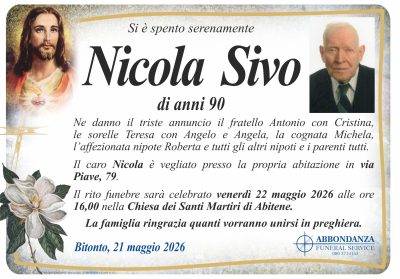 ANNUNCIO Nicola Sivo