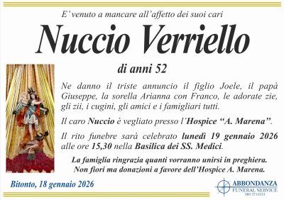 ANNUNCIO Nuccio Verriello