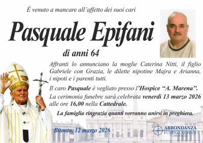 ANNUNCIO - PASQUALE EPIFANI