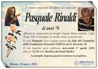 ANNUNCIO - PASQUALE RINALDI