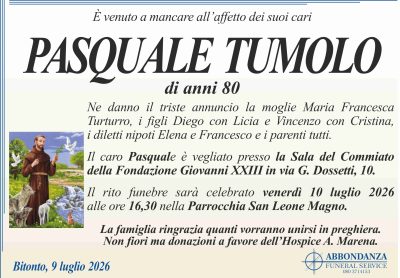 ANNUNCIO - PASQUALE TUMULO
