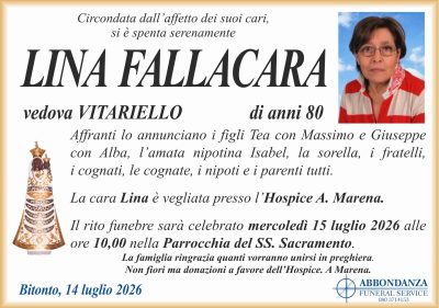 ANNUNCIO - PASQUALINA FALLACARA