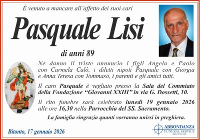 ANNUNCIO - Pasquale Lisi