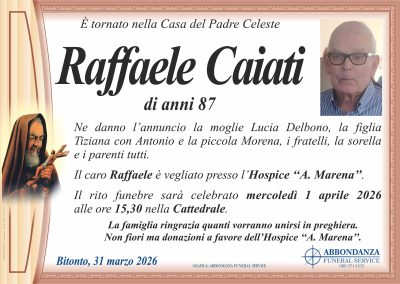 ANNUNCIO Raffaele Caiati