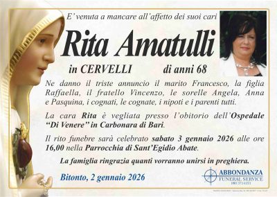 ANNUNCIO Rita Amatulli