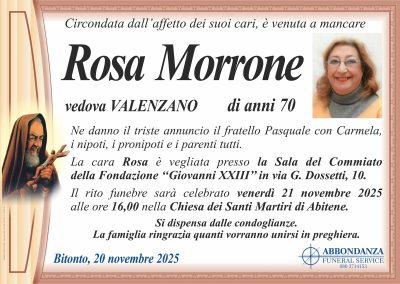 ANNUNCIO Rosa Morrone