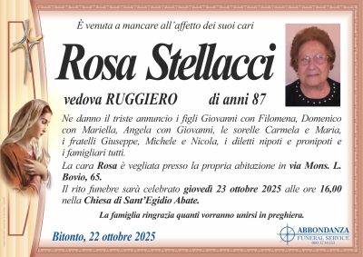 ANNUNCIO - Rosa Stellacci