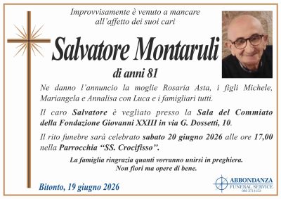ANNUNCIO - Salvatore Montaruli