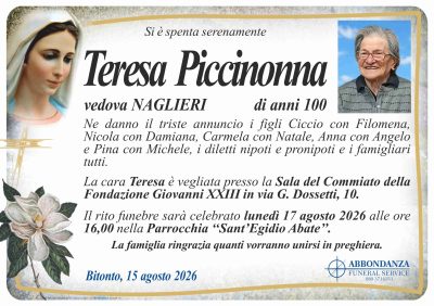 ANNUNCIO - TERESA PICCINONNA